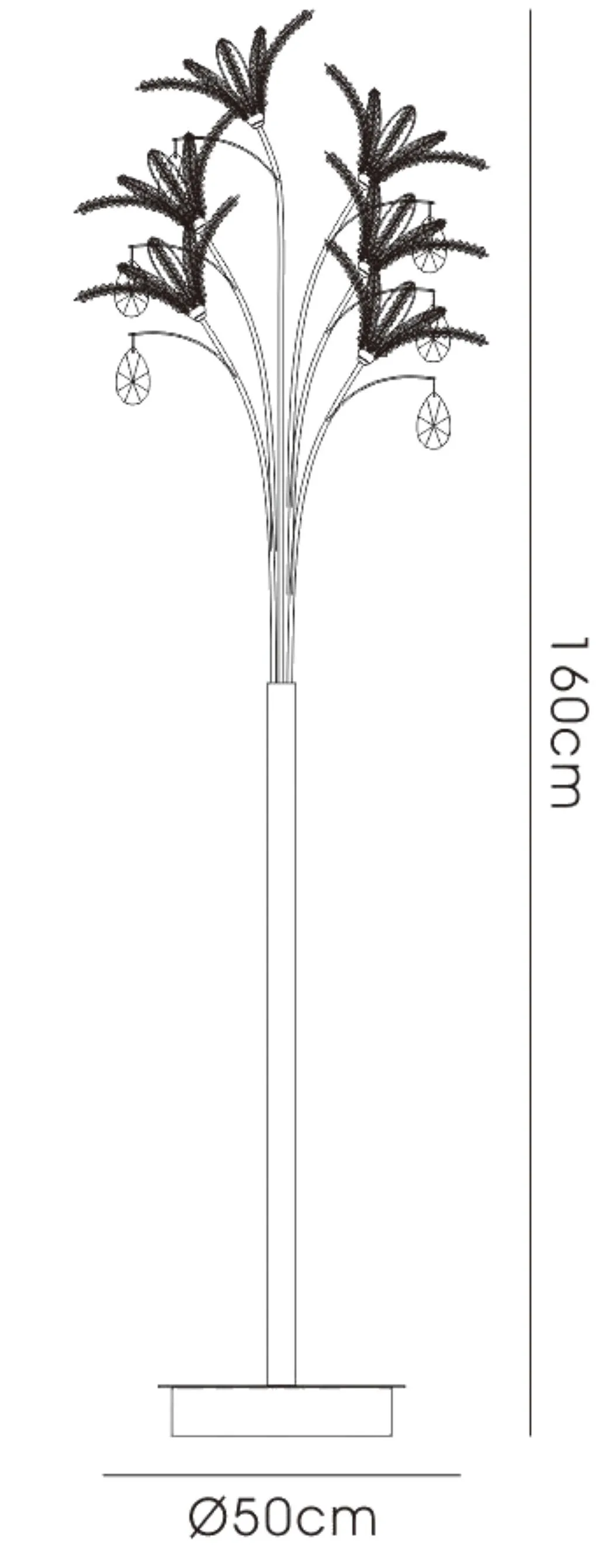 Kenzo Crystal Floor Lamps Diyas Multi Head Floor Lamps